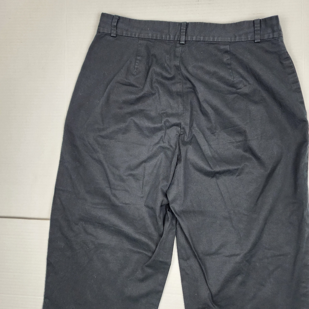 Lauren Active Ralph Lauren Black Cotton Stretch Pants Zip Pockets Size 6 - Picture 10 of 11